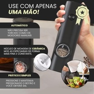 Moedor Elétrico de Sal e Pimenta Automático com LED - Pacote com 2 Unidades - imagem 4