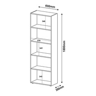 Estante Livreiro com 5 Nichos MULTY Preto - Organize com Estilo e Funcionalidade - imagem 3