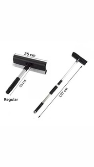 Rodo Janela Profissional com Cabo Extensível - Limpador de Vidros com Cabeça Articulada e Lâmina de Borracha - imagem 4