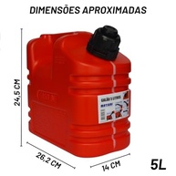 Galão de Combustível 5L MATSURI com Bico Longo, Indicador de Nível e Alta Resistência em PEAD - imagem 3