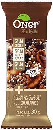 Barra de Castanhas com Cranberry e Chocolate, Oner - imagem 1