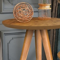 Kit Mesa Lateral e Apoio para Sofá Retrô Classic em Freijó com Design Moderno - imagem 5
