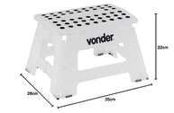 Banqueta Plástica Dobrável Vonder - Conforto Portátil com Alça e Design Moderno - imagem 3