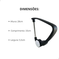 Braço Esquerdo para Cadeira Bilbao W-58 Cromado – Compatível com MGM Flex e Modelos Importados - imagem 3