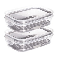 Kit 2 Potes Herméticos com Escorredor Plastil 500ml - BPA Free, Ideal para Frios e Petiscos - imagem 2