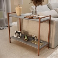 Balcão Aparador Moderno 80cm com Estrutura em Cobre - Ideal para Sala de Estar e Buffet - imagem 5