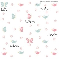 Adesivo Infantil Floral com Pássaros e Borboletas - Decore o Quarto com Magia! - imagem 3