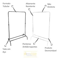 Arara Cabideiro de Chão com Sapateira e Prateleira - Organize com Estilo e Praticidade - imagem 3