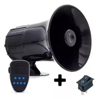 Corneta Sirene Mega-Som Automotiva 12V com Microfone - Alerta e Comunicação Essencial - imagem 4
