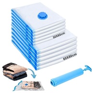 Kit 10 Sacos a Vácuo com Bomba Manual - Organize e Economize Espaço com Zíper Reforçado - imagem 2