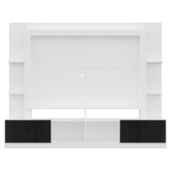 Rack Estante Oslo para TV 65" com 2 Portas - Design Moderno em Branco/Preto - imagem 1