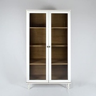 Estante para Livros Ditália 2 Portas com Vidro - Design Moderno em Branco - imagem 5