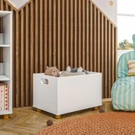 Caixa Organizadora de Brinquedos em Madeira - Modelo Montessoriano com Pés Cilíndricos - imagem 4