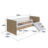Cama Montessoriana de Solteiro com Escada e Escorrega Aveiro - Design Inovador para o Quarto Infantil - imagem 3