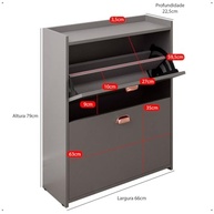 Sapateira Closet 2 Gavetas Basculantes - Organize até 12 Pares com Estilo e Praticidade - imagem 3