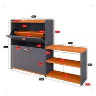 Sapateira Moderna com Banco e 2 Gavetas Basculantes - Organize até 18 Pares com Estilo - imagem 3