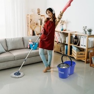 Esfregão Mop Giratório 360° com Balde 8L e Refil Microfibra Lavável - Limpeza Fácil e Sem Esforço - imagem 5