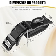 Protetor Abdominal Ajustável com Gancho de Cinto - Segurança e Conforto em Preto - imagem 3