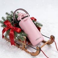 Garrafa Térmica Rosa 1000ml - Aço Inox com Isolamento Térmico Quente e Frio - imagem 4
