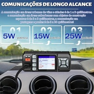 Rádio Comunicador AR-318: Comunicação Dupla U/V VHF/UHF com Tela Grande e Criptografia - imagem 5