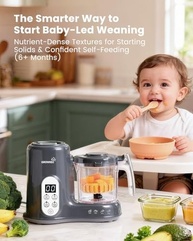 Grownsy Máquina de Alimentos para Bebês com Cozimento a Vapor e Processador - Nutrição Saudável em Uma Etapa - imagem 5