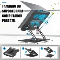 Suporte Ergonômico Articulado para Notebook com Ajuste de Altura e Inclinação - imagem 3