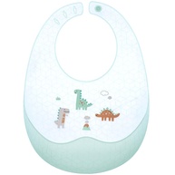 Babador em Silicone com Porta-Migalhas Dino - Estoque Mágico Arco Íris - imagem 1