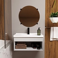 Gabinete para Banheiro com Cuba 60cm - Livorno Lineo em MDF Premium - imagem 2