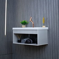 Gabinete para Banheiro com Cuba 60cm - Livorno Lineo em MDF Premium - imagem 5