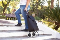 Mor Carrinho de Compras Bag To Go Preto - Resistente até 30kg com Rodas Grandes - imagem 3