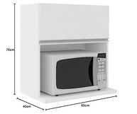 Armário Aéreo Evidence com Nicho para Micro-ondas – Design Moderno e Praticidade na Cozinha - imagem 3