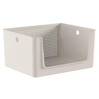 Cesto Organizador Multiuso com Abertura Frontal 16L Bege - Linha Flow - imagem 1