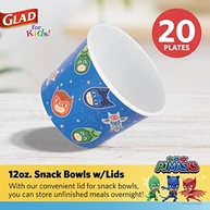 Tigelas de Papel PJ Masks com Tampa - 20 Unidades para Lanches Infantis Divertidos - imagem 3