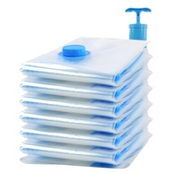 Pacote com 6 Sacos de Vácuo para Roupas e Cobertores com Bomba Manual - Economize Espaço com Proteção Total - imagem 1