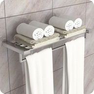 Toalheiro de Parede Duplo em Inox – Estilo Hotel com Design Moderno e Resistência Premium - imagem 1