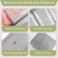Sapateira de Porta Organizadora Vertical Transparente - Economize Espaço com Estilo - imagem 5
