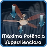 Ventilador de Teto Aliseu Modern com Controle Remoto – Potente, Silencioso e com Iluminação - imagem 5