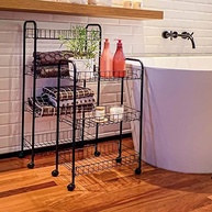 Fruteira com Rodas 4 Andares Preta - Organize com Estilo e Praticidade - imagem 3