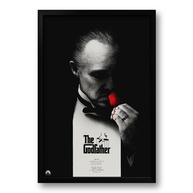 Quadro The Godfather - O Poderoso Chefão 40x60cm - Moldura Preto Fosco com Impressão Eco-Solvente - imagem 1
