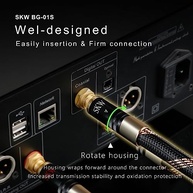 SKW Cabo RCA Audiophile com Trava: Som Imersivo e Conexão Segura para Subwoofer e HiFi (5m) - imagem 5
