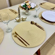 Jogo Americano Redondo Suplat - 8 Unidades | Proteja sua Mesa com Estilo e Sofisticação - imagem 4