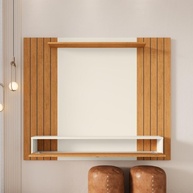 Painel Ripado para TV 43 Polegadas Berlim com Gaveta – Design Moderno Off White - imagem 4