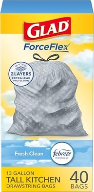 Sacos de Lixo Altos 40L ForceFlex com Fragrância Fresh Clean - 40 Unidades - imagem 2