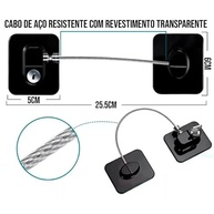 Trava de Segurança com Chave para Geladeira e Gavetas - Proteção Sem Furos - imagem 2