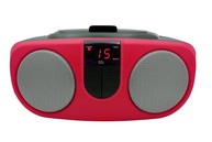 Sylvania SRCD243M-RED Boombox CD Portátil Vermelho com Rádio AM/FM - imagem 1