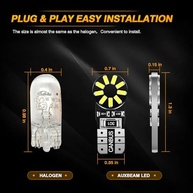 Auxbeam Lâmpadas LED T10 W5W 194 Canbus Super Brilhantes 6000K - Pacote com 10 - imagem 4