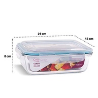 Conjunto de 3 Potes de Vidro Retangulares 1040ml com Tampa Hermeticamente Fechada - Ideal para Armazenamento de Alimentos - imagem 4