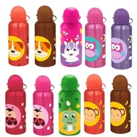 Garrafa Inox Infantil Corujinha Rosa 400ml com Tampa e Mosquetão - Meus Melhores Amigos Premium - imagem 4