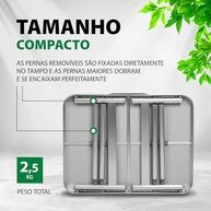 Mesa Dobrável de Alumínio com Tampo MDF 60x45cm – Leve, Prática e Versátil para Casa e Escritório - imagem 5