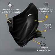 Lenço tubular com máscara facial preta — Tecido resistente aos raios UV e durável, adequado para ciclismo profissional e esportes de alta intensidade - imagem 3